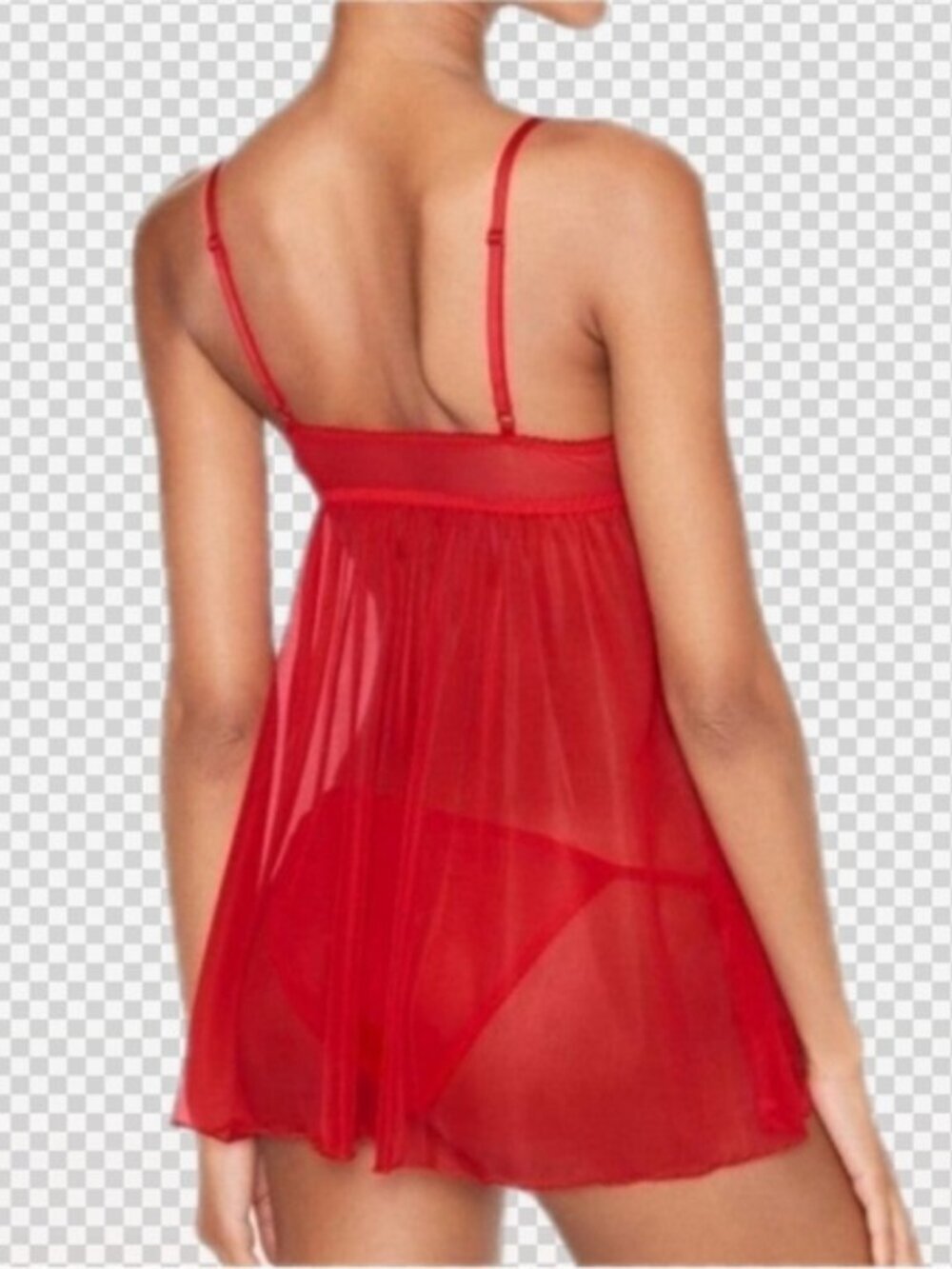 VICTORIA’S SECRET Red Babydoll Lace Lingerie Large - Picture 7 of 11